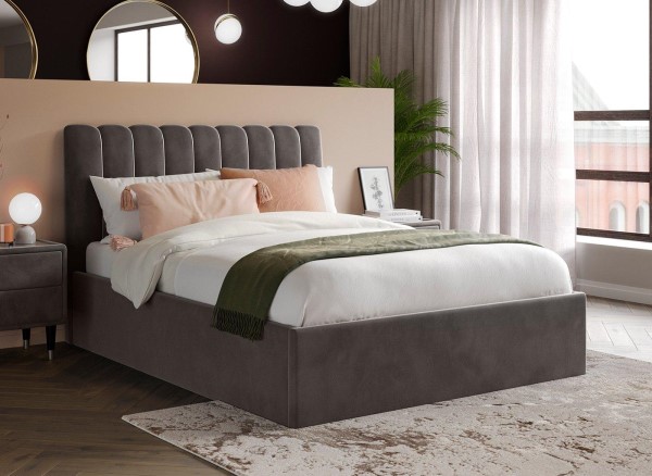 Mount Velvet-Finish Ottoman Bed Frame second priority image