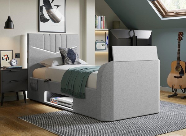Buy Quantum Single Ottoman Gaming TV Bed Frame Today With Free Delivery