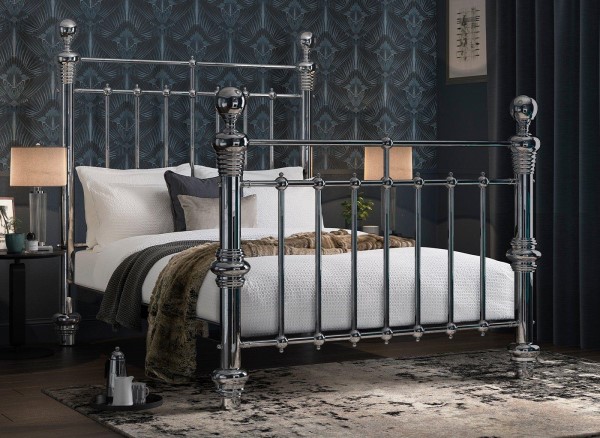 Buy Quinn Chrome Metal Bed Frame Today With Free Delivery