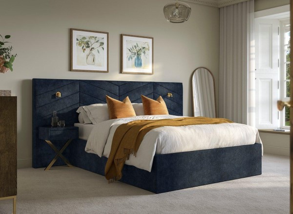 Saffron Upholstered Ottoman Bed Frame With Bedside Tables second priority image