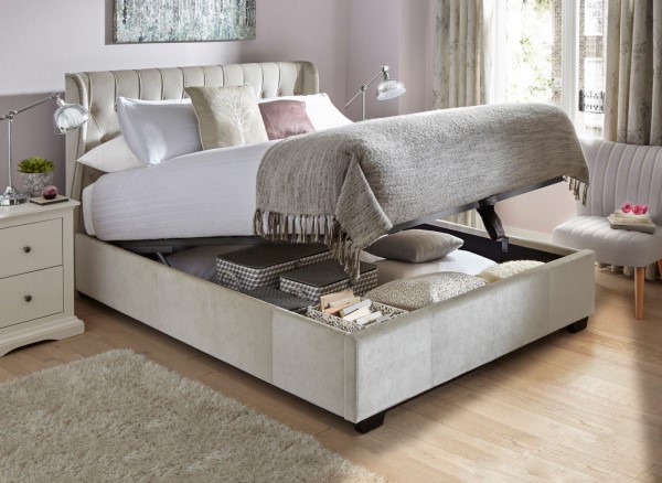 Buy Sana Velvet-Finish Ottoman Bed Frame Today With Free Delivery