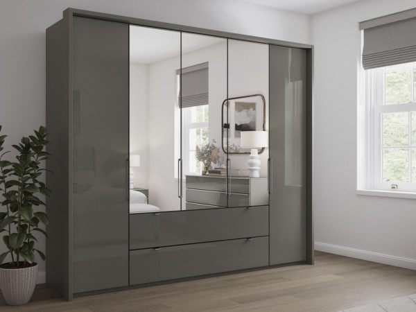 Sicily 5 Door Bi-Fold Wardrobe alternate view