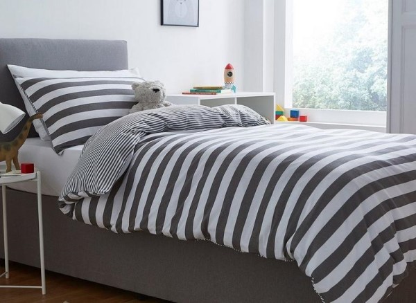 Buy Silentnight Jersey Stripes Single Duvet Set Today With Free Delivery