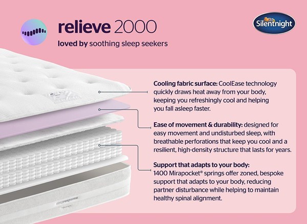 Silentnight SleepResponse™ Relieve 2000 Combination Mattress second priority image
