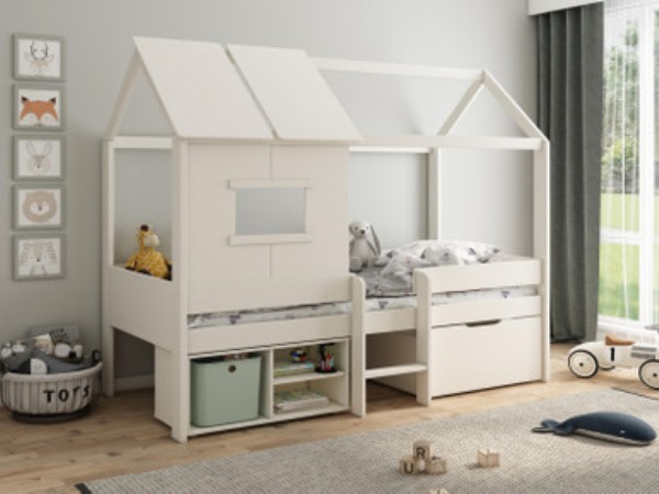 Buy Skye Playhouse Midsleeper Bedframe and Mattress Today With Free Delivery