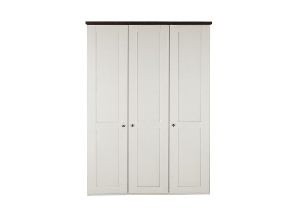 Buy Sloane 3-Door Wardrobe - Champagne and Dark Wood Today With Free Delivery