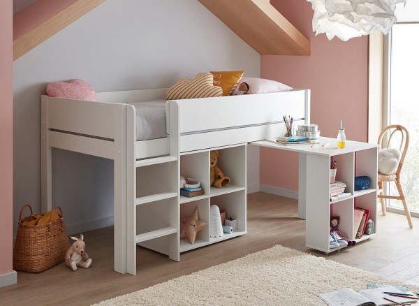 Buy Tinsley Mid Sleeper Bed Frame with Storage & Desk Today With Free Delivery