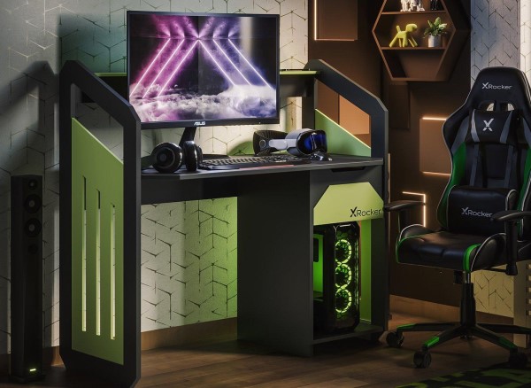X Rocker Battalion Gaming Desk alternate view