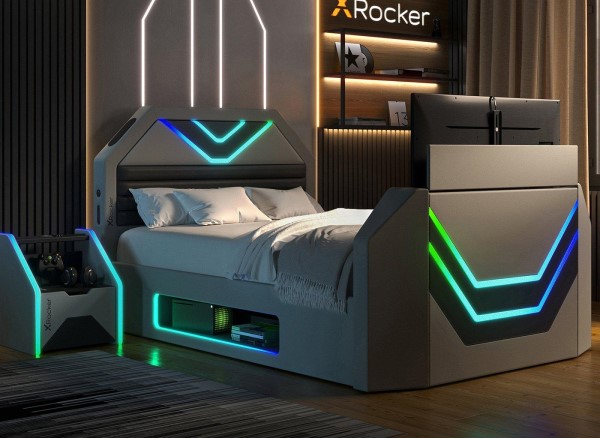 X Rocker Nebula Ottoman TV Bed Frame second priority image