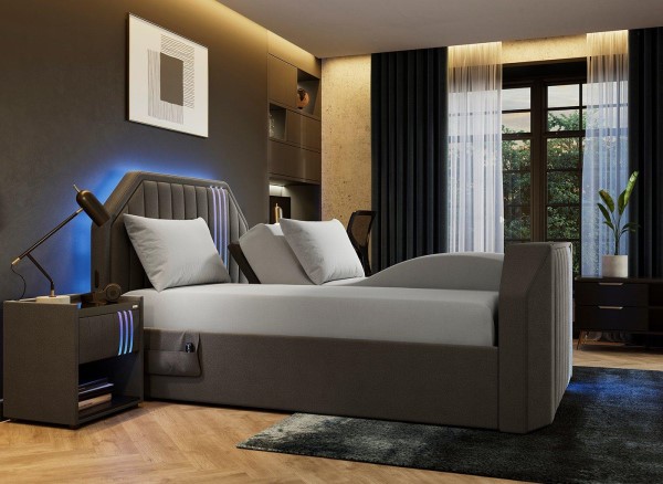 X Rocker Nocturna Upholstered Gaming Ergomotion Adjustable LG TV Bed Frame third priority image